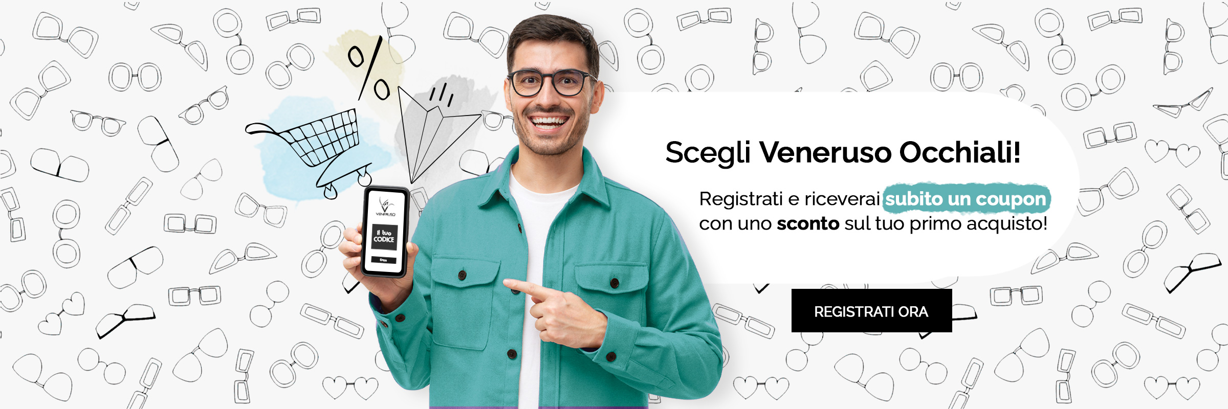 Scopri le Promo ed Outlet a Vairano Patenora: occhiali da vista e da sole con sconti fino al 70% su marchi come Ray-Ban, Prada, Furla e Cavalli