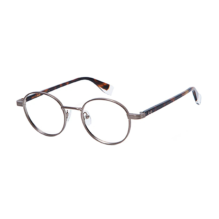 GIGI Studios Hawking 6849/2 montatura rotonda argento metallo acetato