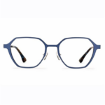 Centro Style F052051008000 montatura alluminio metallo blu opaco forma geometrica quadrata esagonale clip on polarizzati unisex