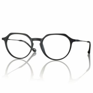 Centrostyle F060449001000 montatura Rilsan biobased nero opaco aste Beta titanio forma rotonda sostenibile eco-friendly leggero