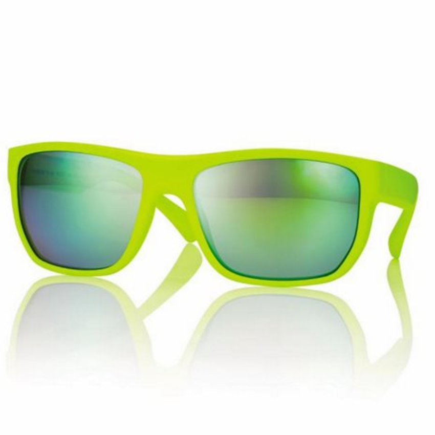 Occhiali da sole Centrostyle S057660116060 galleggianti lime green fluo TR90 lenti specchiate polarizzate sport acquatici spiaggia mare visibilità