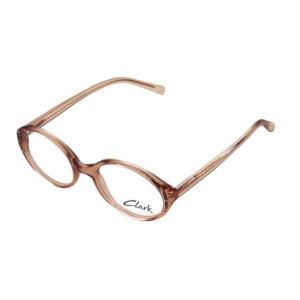 Clark 332 p06 occhiali da vista donna tondi acetato rosa nude trasparente cerniere flex stile delicato femminile