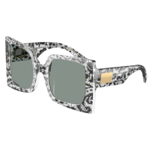 Occhiali da sole Dolce & Gabbana DG4490 3287/1 montatura pizzo nero acetato lenti grigio base 4 forma squadrata oversize donna ponte alto