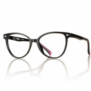 Centrostyle-F050048001000-nero-montatura-plastica-forma-cat-eye-clip-on-da-sole-dettaglio-cuore-bambino