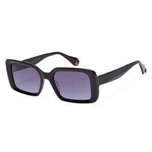 Gigi Studios 6943 Lush 1 occhiali da sole donna montatura acetato nero puro lenti viola sfumato forma rettangolare