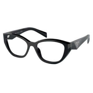 Occhiali da vista donna Prada 21ZV 16K101 in acetato nero cat eye