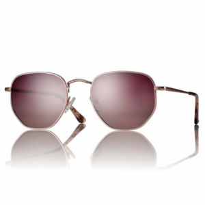 Centrostyle S0524 S052451043020 occhiali da sole metallo oro rosa lenti rosa specchiate forma geometrica ottagonale stile unisex elegante