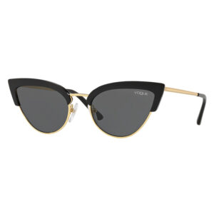 Vogue VO5212S W44/87 montatura acetato metallo nero oro lenti grigio scuro forma cat-eye