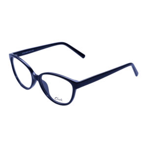 Occhiali da vista Clark 1109 con montatura rettangolare in acetato nero opaco su sfondo bianco