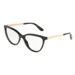 occhiali da vista Dolce & Gabbana 3315 3218 donna neri oro eleganti con aste dorate