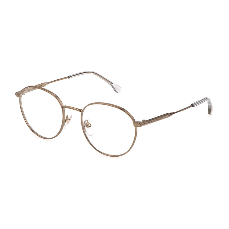 Occhiali da vista Lozza VL2402 0SRF 190605375846 unisex dorati retrò con montatura rotonda in metallo