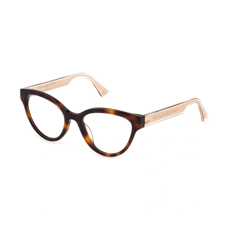 Occhiali da vista Lozza VL4256 752 donna tartarugati eleganti con montatura cat‑eye e dettagli metallici dorati