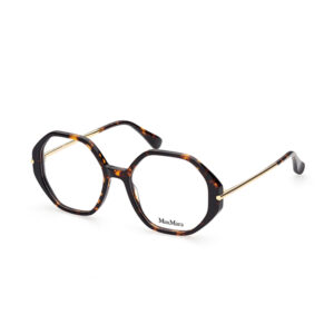 Occhiali da vista MaxMara MM5005 52A montatura Havana con dettagli oro lucido