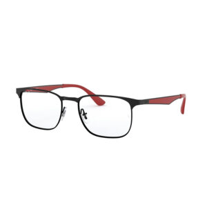 Montatura da vista Ray-Ban RX6363 3018 metallo nero con interni rossi
