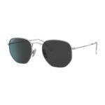 Ray-Ban 8148 Hexagonal 920948, occhiali da sole in titanio argento con lenti polarizzate scure