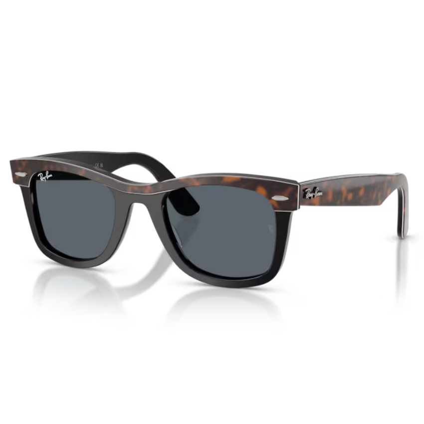 Ray-Ban RB2240 1441R5 Wayfarer occhiali da sole grigio trasparente in acetato