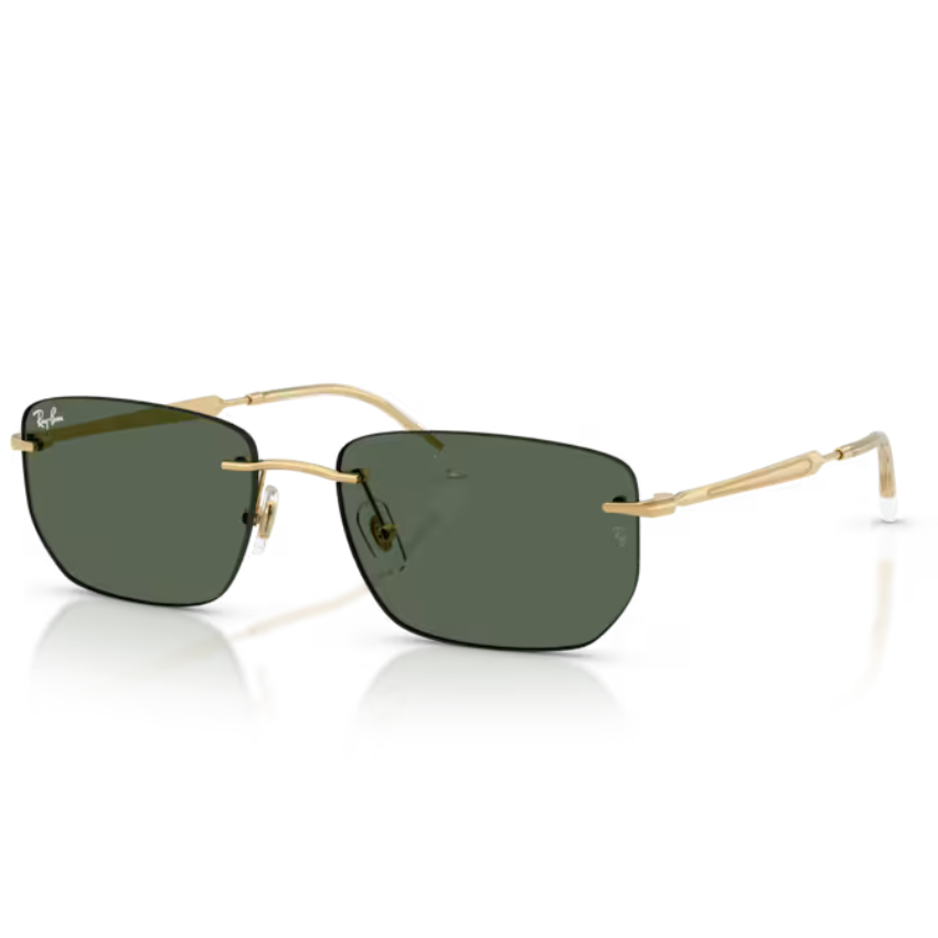 Ray-Ban RB3768 001/71 occhiali da sole metallo arista con lenti verdi