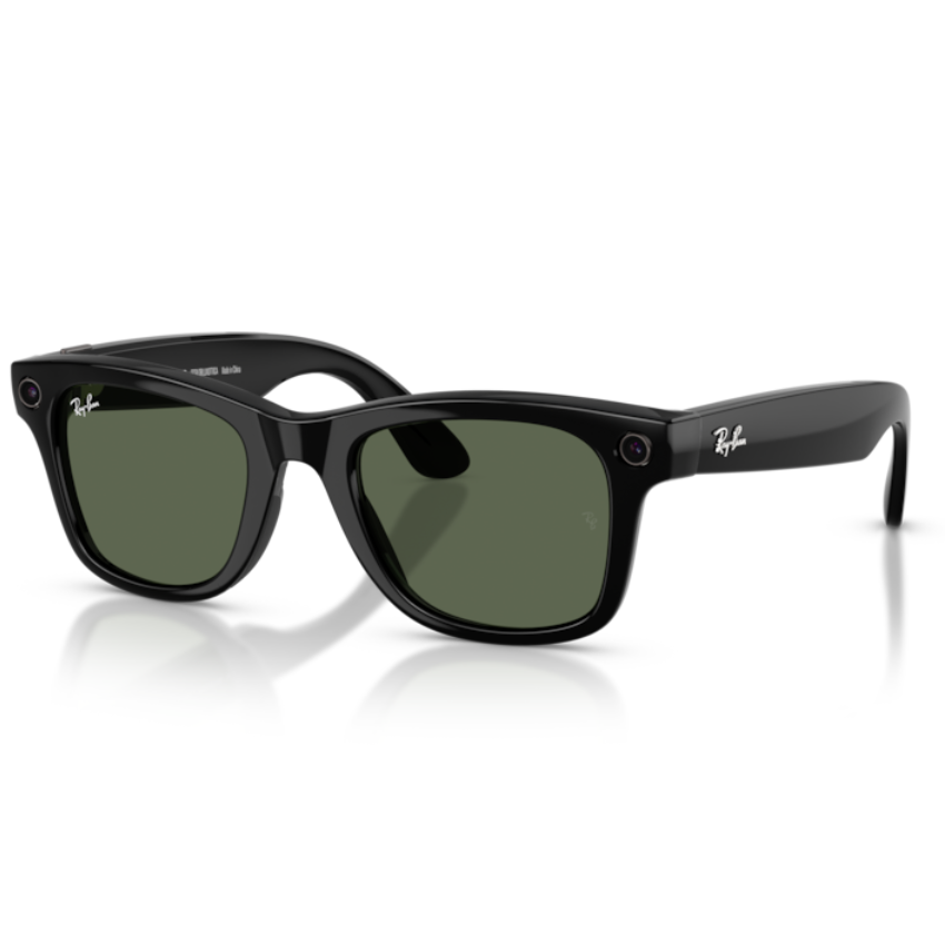 Ray-Ban RW4012 60171 Ray-Ban 4012 Wayfarer 601/71 occhiali smart Meta neri con lenti verdi e videocamera integrata