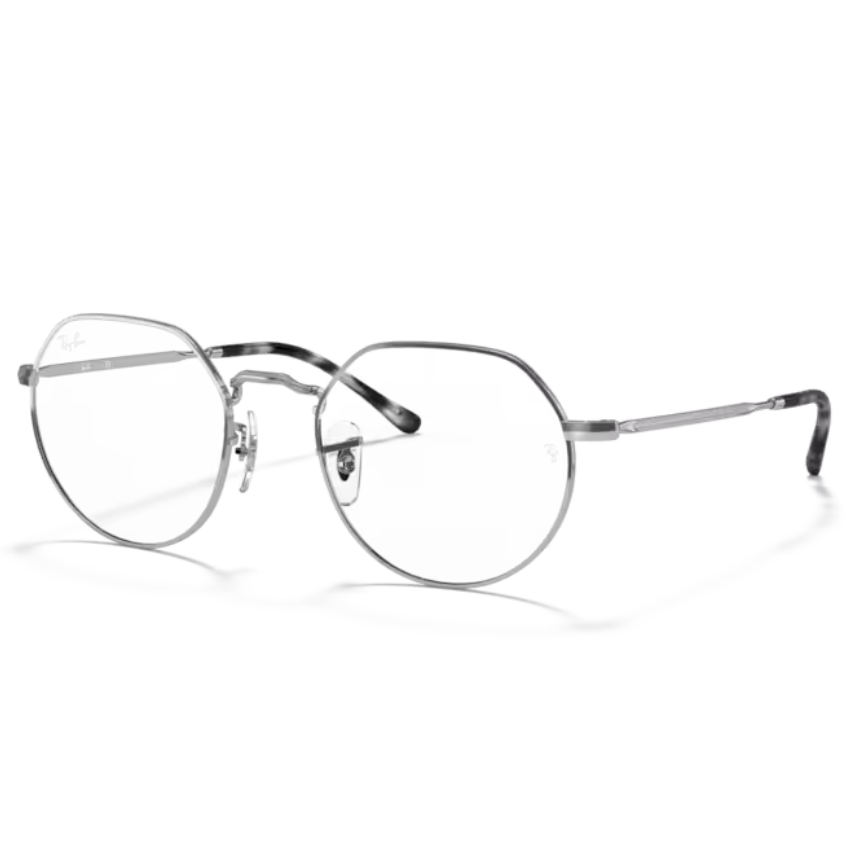 Ray-Ban RX6465 Jack 2501 occhiali da vista rotondi in metallo argento