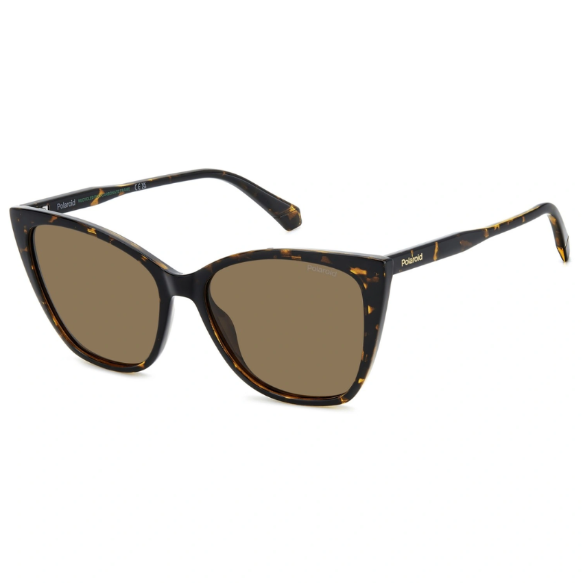 Occhiali Polaroid PLD 4181/S 086/SP havana tartaruga policarbonato forma cat-eye lenti marroni polarizzate