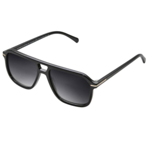 Occhiali da sole Clark K4199 C1 con montatura nera in acetato e doppio ponte
