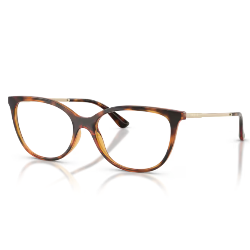 Vogue VO5673 W656 havana scuro occhiali da vista donna forma cat-eye acetato dettagli metallo dorato
