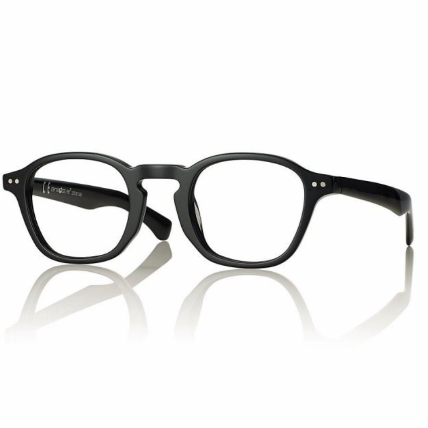 Occhiali da vista Centrostyle F068547001000 montatura pantos acetato nero con ponte keyhole