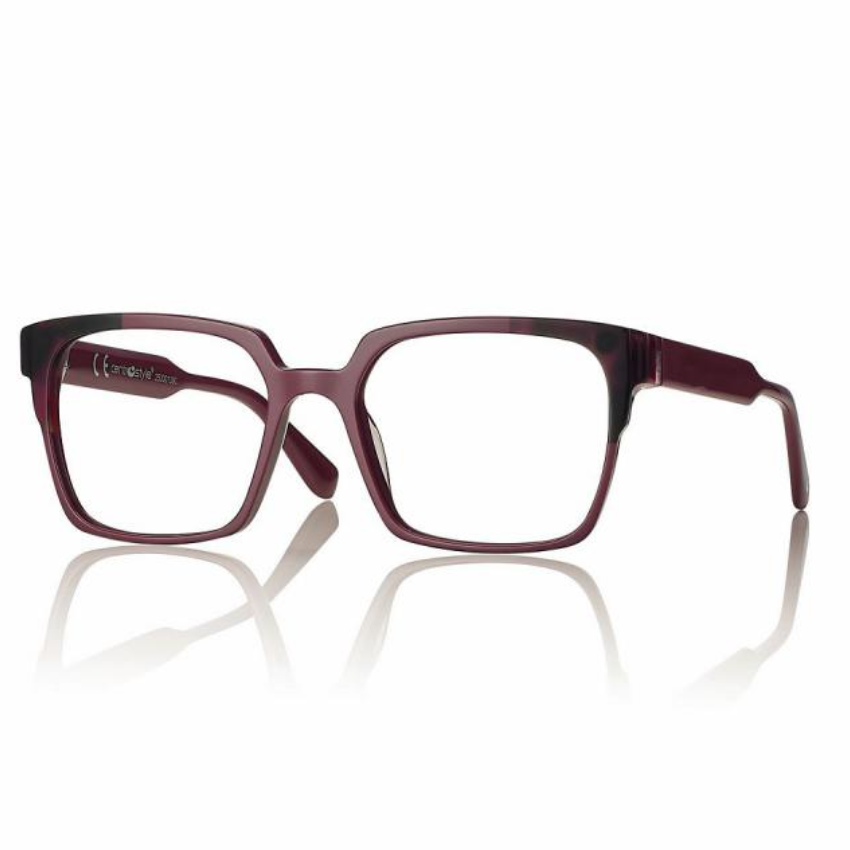 Occhiali da vista Centrostyle F069352368000 montatura squadrata acetato bordeaux design moderno