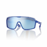 Centrostyle S067400185008 occhiali da sole sportivi blu con lente specchiata azzurra a maschera