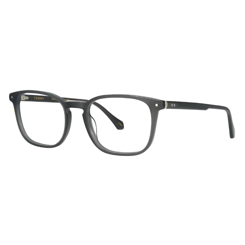 Tonny TY48413A C4 uomo grigio scuro opaco pantos acetato rivetti argento