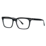 Tonny TY48350A C4 uomo nero cristallo rettangolare acetato bi-color logo T argento
