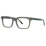 Tonny TY48350A C1 uomo verde traslucido rettangolare acetato logo T argento