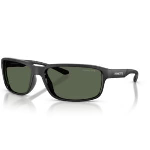 Occhiali Arnette AN4373 neri con montatura riciclata opaca e lenti verde scuro