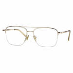 Centrostyle F0178 uomo oro nylor doppio ponte squadrato metallo occhiali vista
