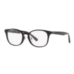 Ray-Ban RX5386D 2000 nero unisex squadrato acetato lucido dettaglio argento