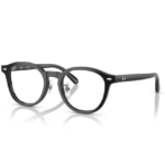 Occhiali da vista Ray-Ban RX5443D 2000 unisex neri con montatura in acetato lucido e forma squadrata arrotondata