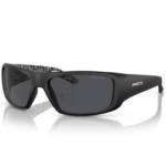 Occhiali da sole Arnette Hot Shot AN4182 219687 Gomma Nera con montatura avvolgente e lenti grigio scuro