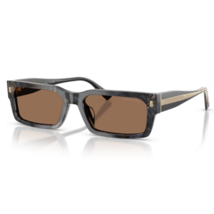 Occhiali da sole Michael Kors Split MK2296U 394573 Black Camo Tortoise rettangolari con lenti marroni
