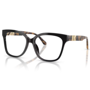 Occhiali da vista Michael Kors Topanga MK4203U 3005 Nero squadrati con aste tartarugate e dettagli dorati