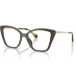 Michael Kors MK4205U 3922 verde con montatura quadrata verde oliva e aste in metallo