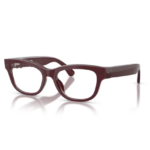 Occhiali Nuance Upturn M bordeaux con forma cat-eye e aste smart audio