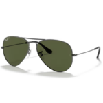 Occhiali da sole Ray-Ban RB3025 Aviator 004/58 Gunmetal con lenti G-15 Green Polarized