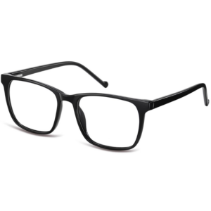 Sunoptic CP108 nero con montatura rettangolare lucida e lenti trasparenti