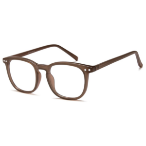 Sunoptic M-CP98B marrone con montatura traslucida Milky Brown e piccoli rivetti metallici
