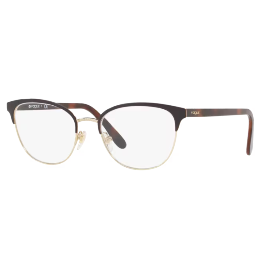 Occhiali da vista Vogue VO4088 997 Marrone e Oro da donna con montatura ovale e ponte dorato
