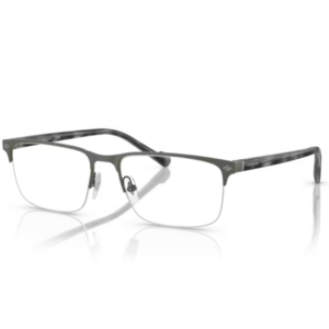Occhiali da vista Vogue VO4292 5188S Verde Scuro Opaco con montatura rettangolare semi-cerchiata, naselli regolabili e aste striate