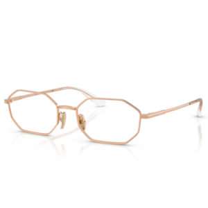 Occhiali da vista Vogue VO4341 5152 Oro Rosé con montatura metallica geometrica, forma poligonale e naselli regolabili