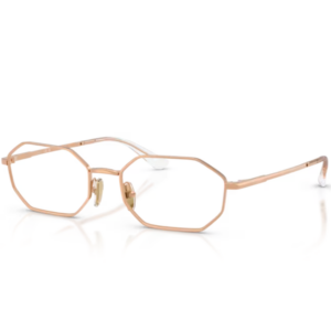 Occhiali da vista Vogue VO4341 5152 Oro Rosé da donna con montatura geometrica in metallo