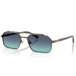Occhiali da sole Vogue VO4356S 51374S Oro Antico da uomo con lenti azzurro blu scuro sfumate
