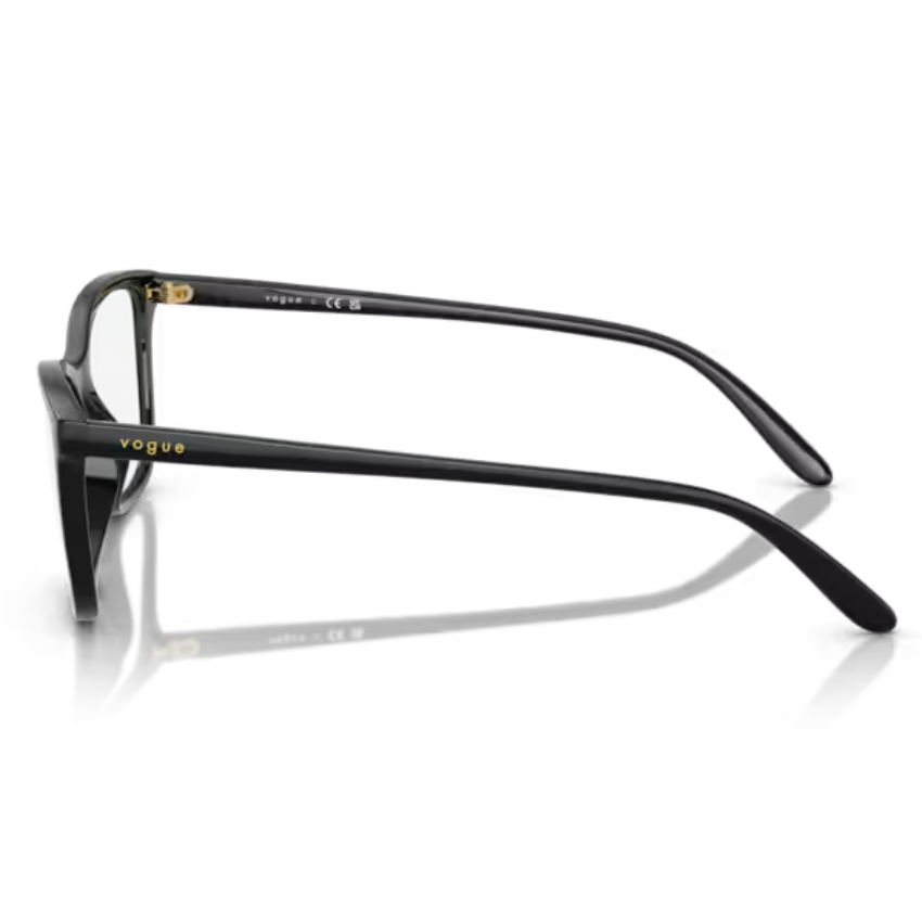 Vogue VO5603 W44 nero con montatura butterfly in nylon bio-based lucido